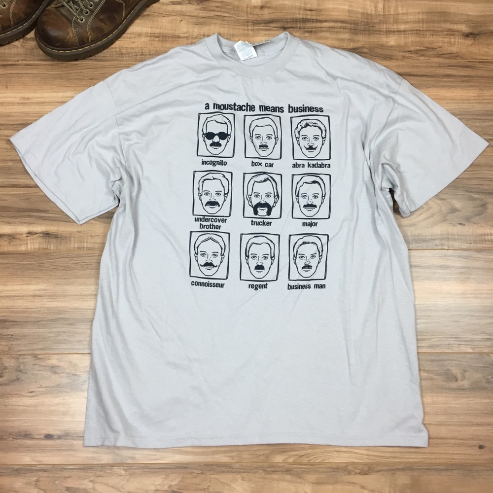 NWT Delta Pro Weight Mustache Graphic Tee‎